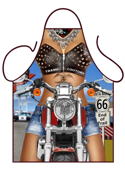 Hovedbilde Grillforkle Med Bikermotiv - Dame