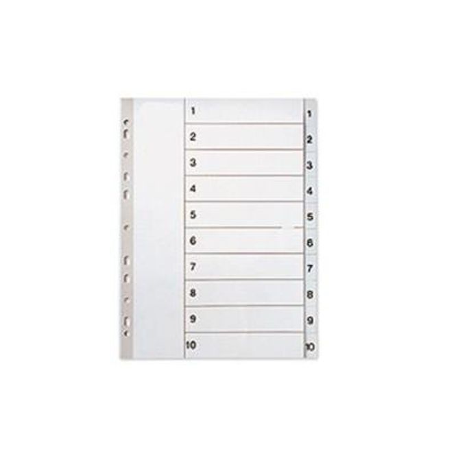 Hovedbilde Skilleark A4 - 10 Delt - 1-10 - For Ringperm