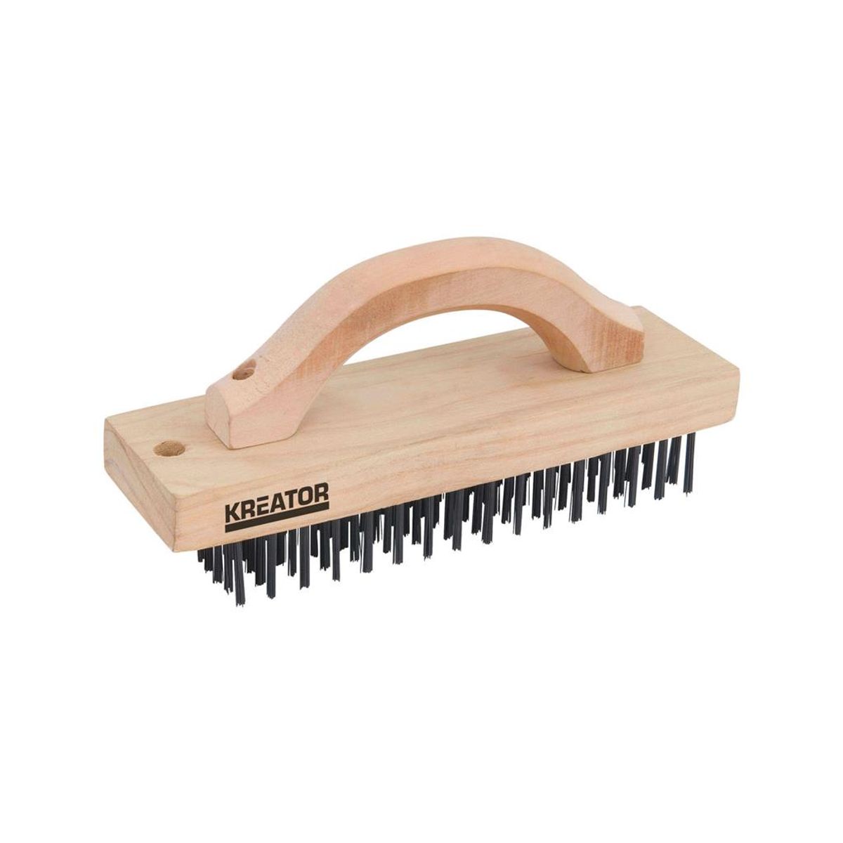 Stålbørste 6 Rader stål med Trehåndtak