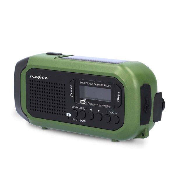 Hovedbilde DAB+ Radio Med Batteri, Solcelle og Dynamolading ...