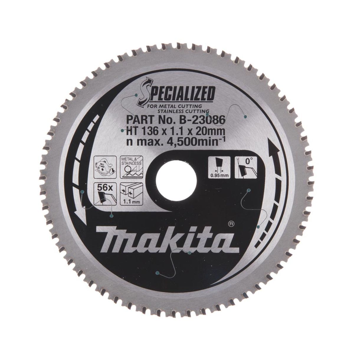 Makita Sirkelsagblad Specialized 136 mm Metal B-23086