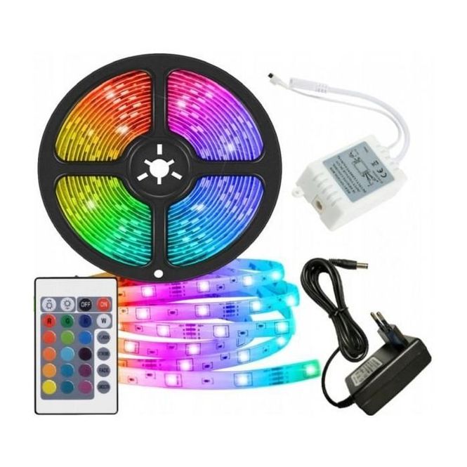 Hovedbilde Led-Stripe 10 Meter med Fjernkontroll - Sett ...