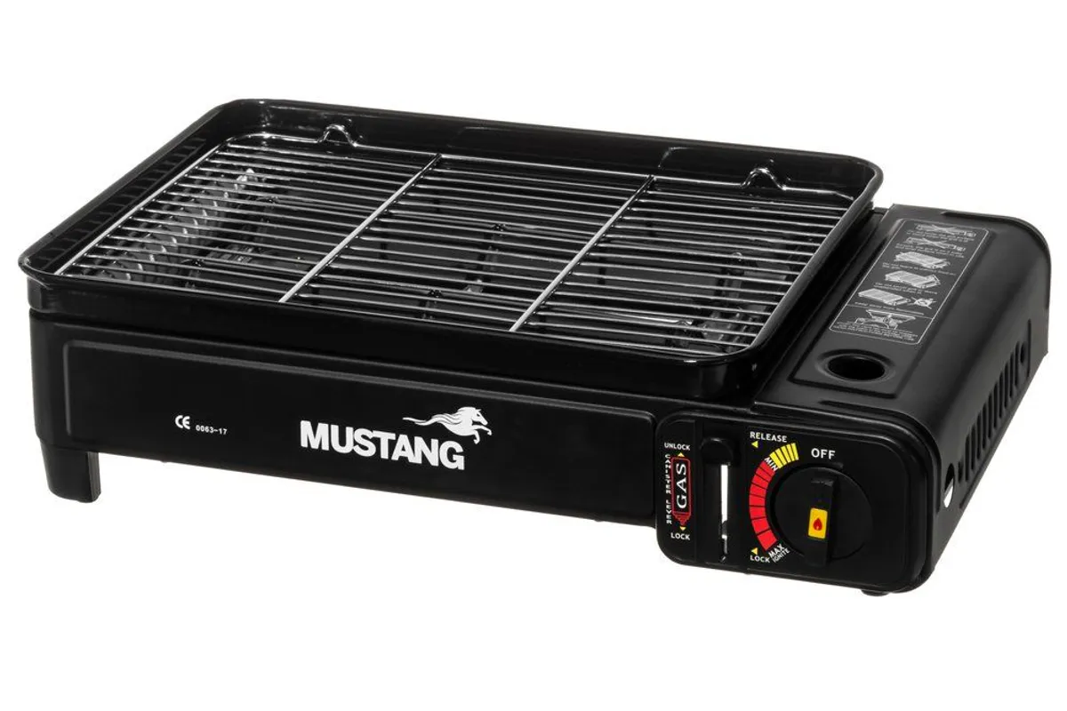 Bærbar Gassgrill i Koffert for Camping, Båt og Tur - Mustang