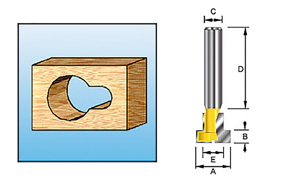 Makita Fres Nøkkelhull S8 9,5x4,76 mm D-11988