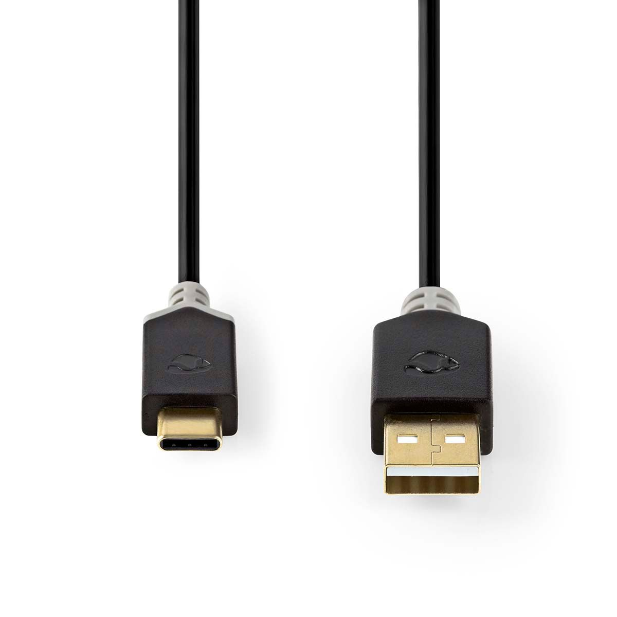 Ladekabel Type C  - USB-C - USB2,0 - 3 Amper Gullbelagt kabel 3 Meter - Nedis