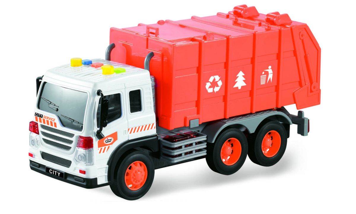 Søppelbil - Bossbil - Flott lekebil - 32 ,5 x 12 x 19 cm