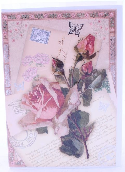 Hovedbilde Gratulasjonskort Dobbel kort med Konvolutt - Rose ...