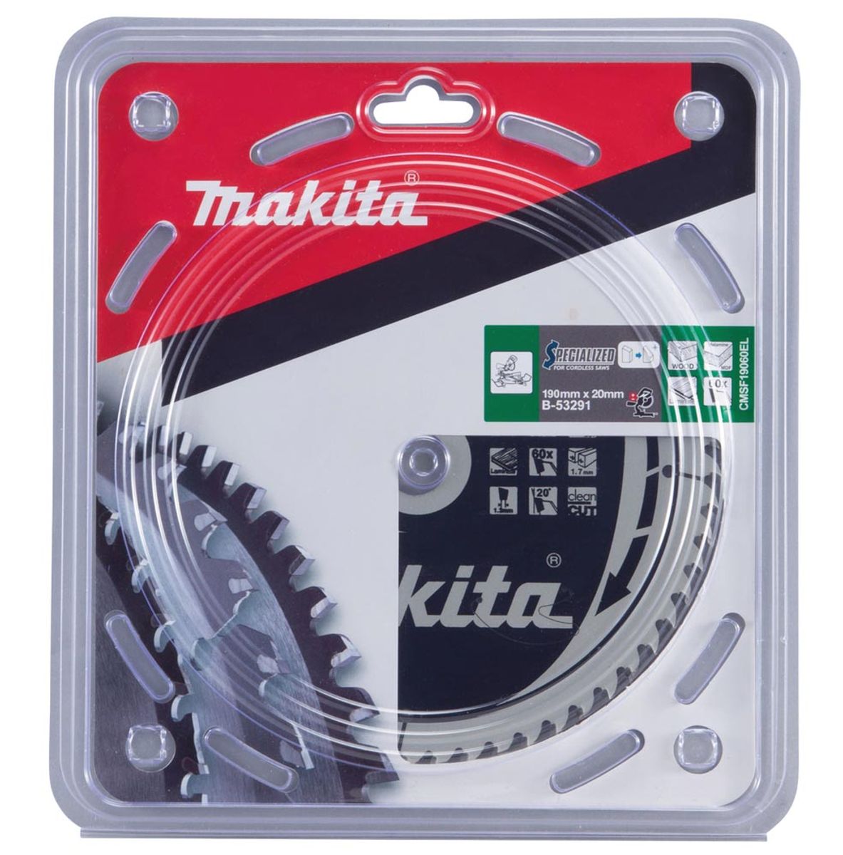 Makita Sirkelsagblad Specialized 190 mm Tre/MDF/Laminat B-53291