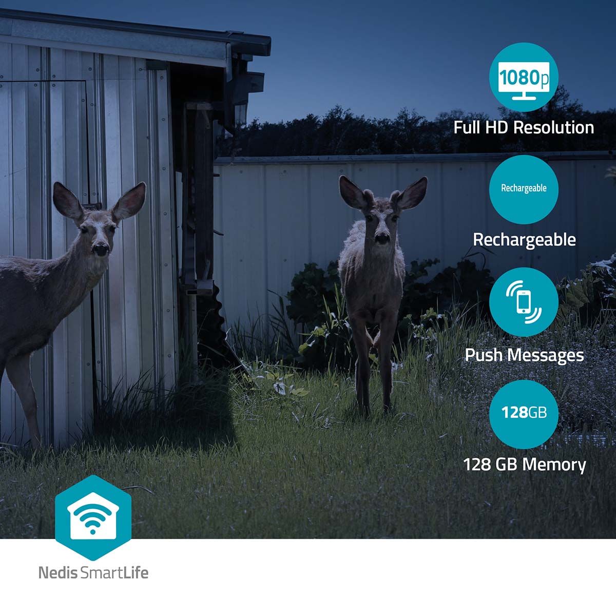 SmartLife Utendørskamera - 4G - Full HD 1080p - Panorering & vipping - IP655  - Bevegelsessensor - Nattsyn