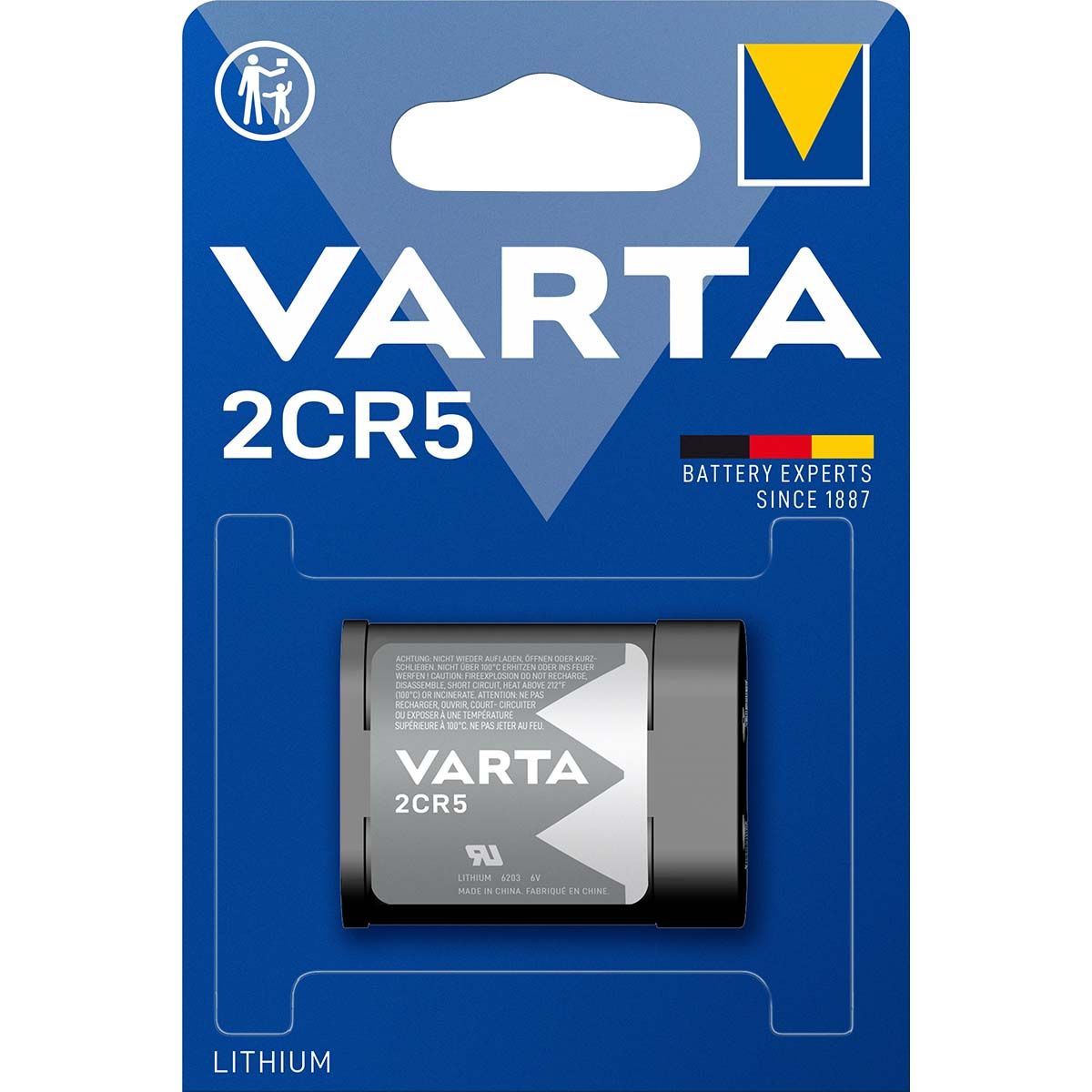 Litiumbatteri 2CR5 6 V - Batterier - Blant annet mye brukt til berøringsfrie servanter