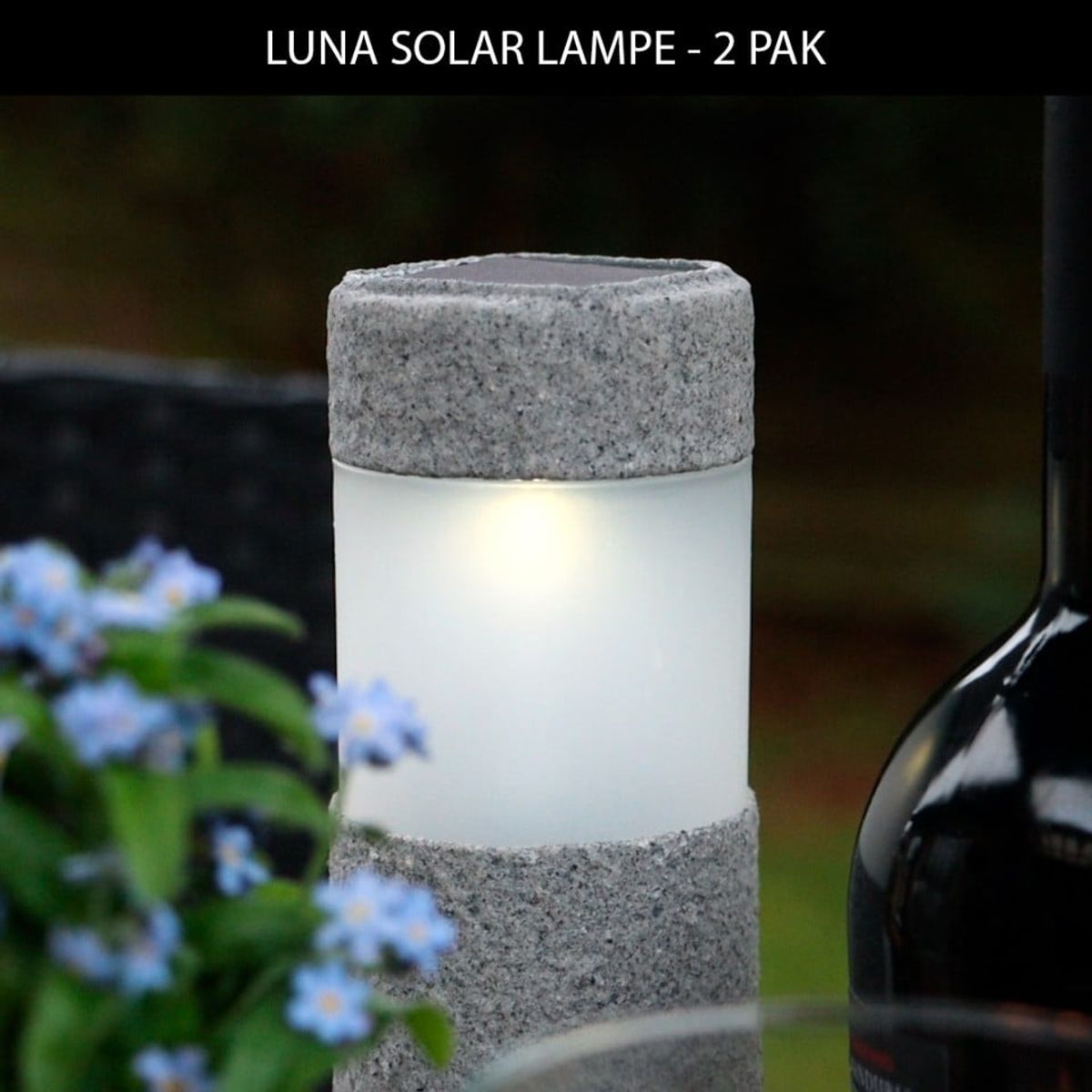 Solcellelamper 2 stk i pakke, Luna Solar Lamp