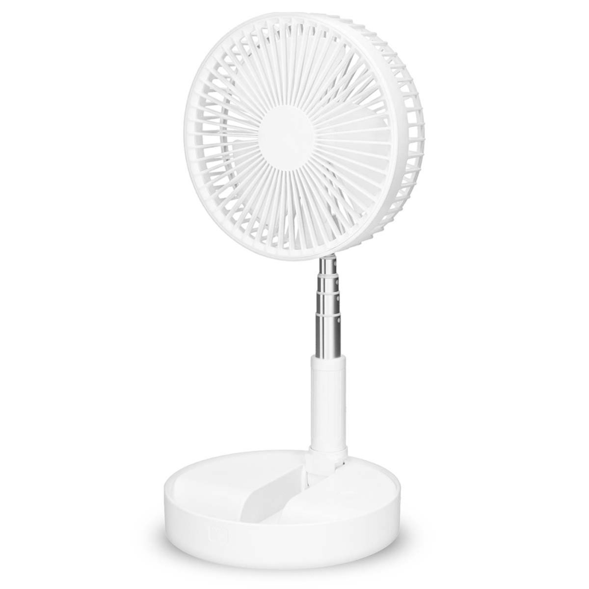 Bordvifte - Bærbar vifte - Pidestallvifte - 20 cm diameter - oppladbar - Lang driftstid