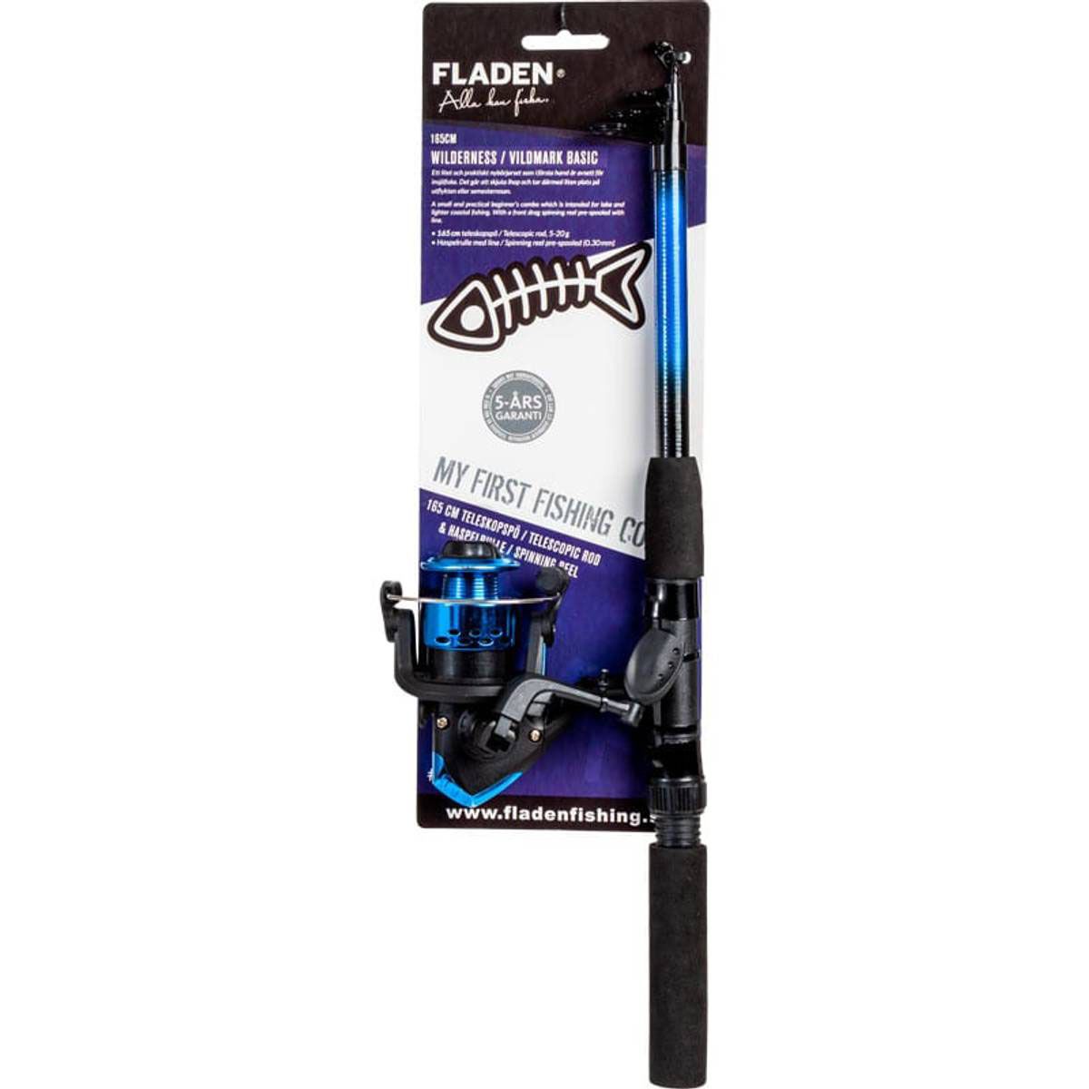 Fiskestang Barn - Teleskopsett Blå