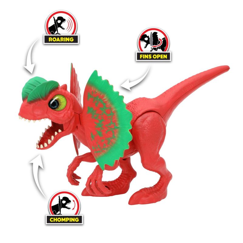 Dinosaur Dilophosaurus lekefigur- Kan bøye seg og bite - 26 cm - Dinos Unleashed