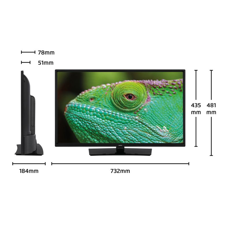 Lenco 32 tommers 12 Volt Smart HD LED-TV Bluetooth® og innebygget Chromecast