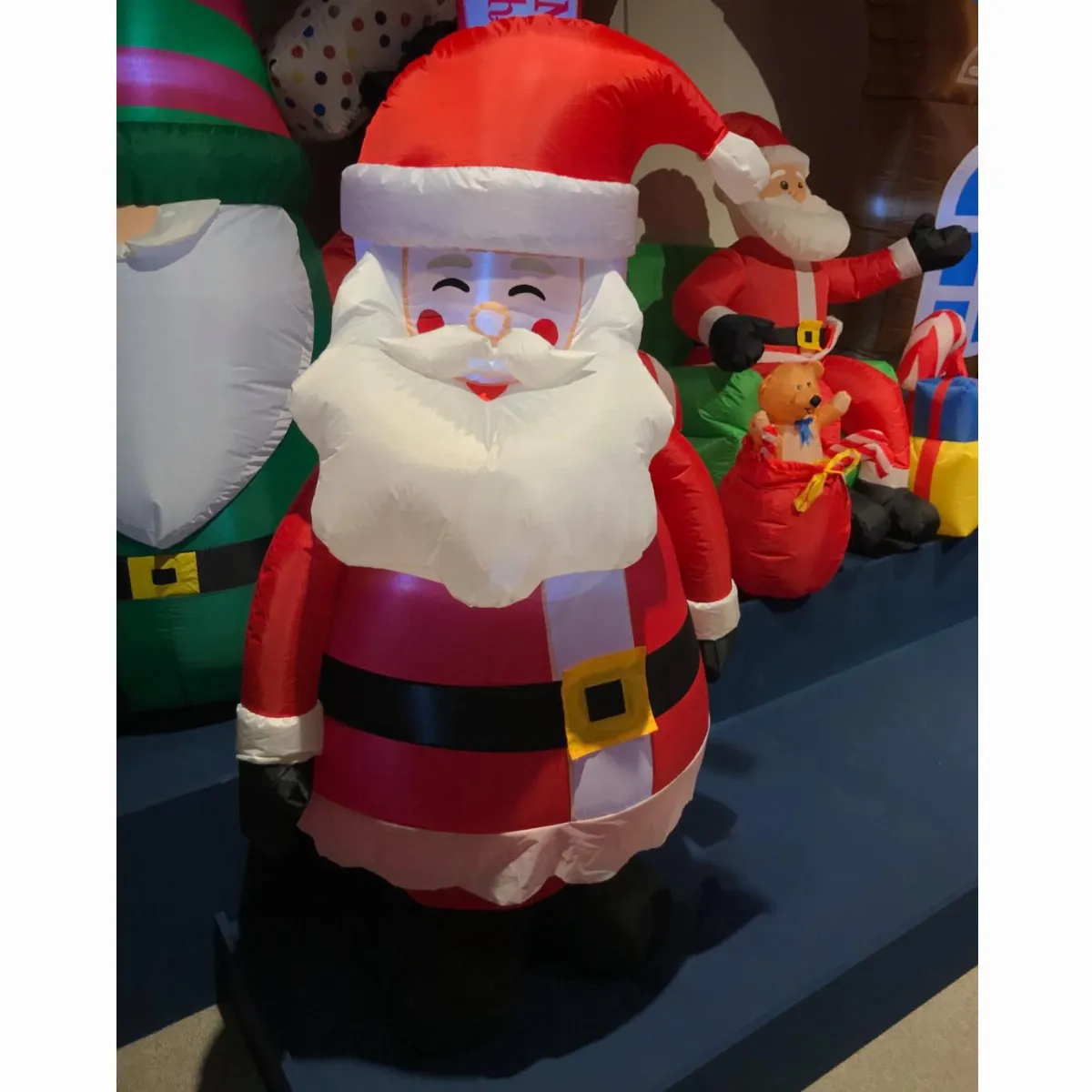 Gigantisk Oppblåsbar Nisse med Led-Lys - 150cm - KNALLPRIS!