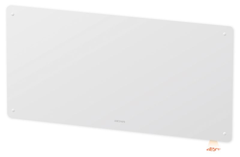 Beha Panelovn smartovn med glassfront og Wifi - 1000W - Hvit PGV 10 - Norskutviklet varmeovn
