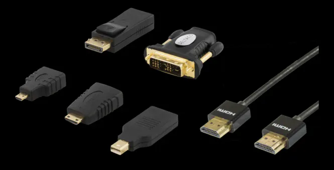 Hovedbilde HDMI, DisplayPort, DVI adapter kit, HDMI Kabel ...
