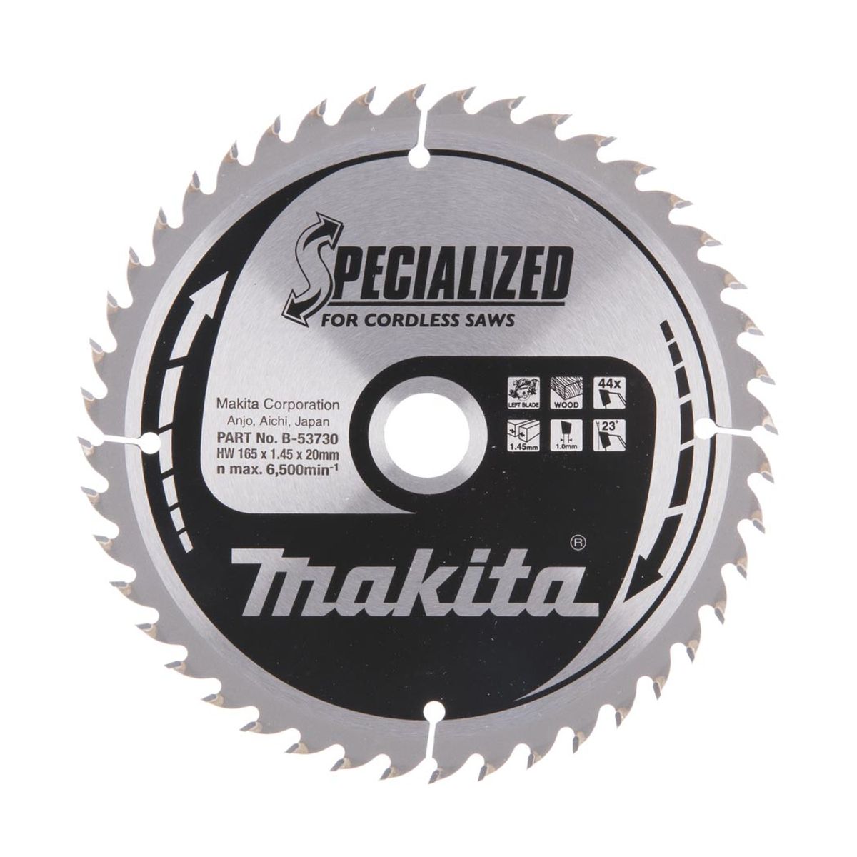 Makita Sirkelsagblad Specialized 165 mm Tre B-53730 V