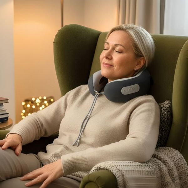 Hovedbilde Nakkepute Med Massasje CII Oppladbar med ...