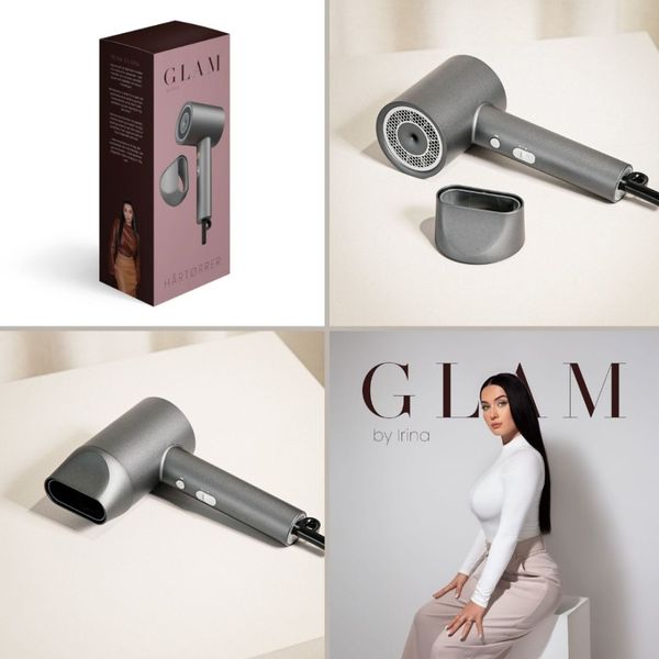 Hovedbilde Hårføner 2000 Watt og Kaldluftfunksjon - GLAM