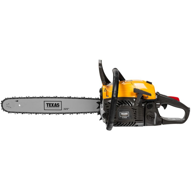 Kraftig bensindrevet motorsag - 2-takts 56cc - 50 cm sverd - Texas TS5620