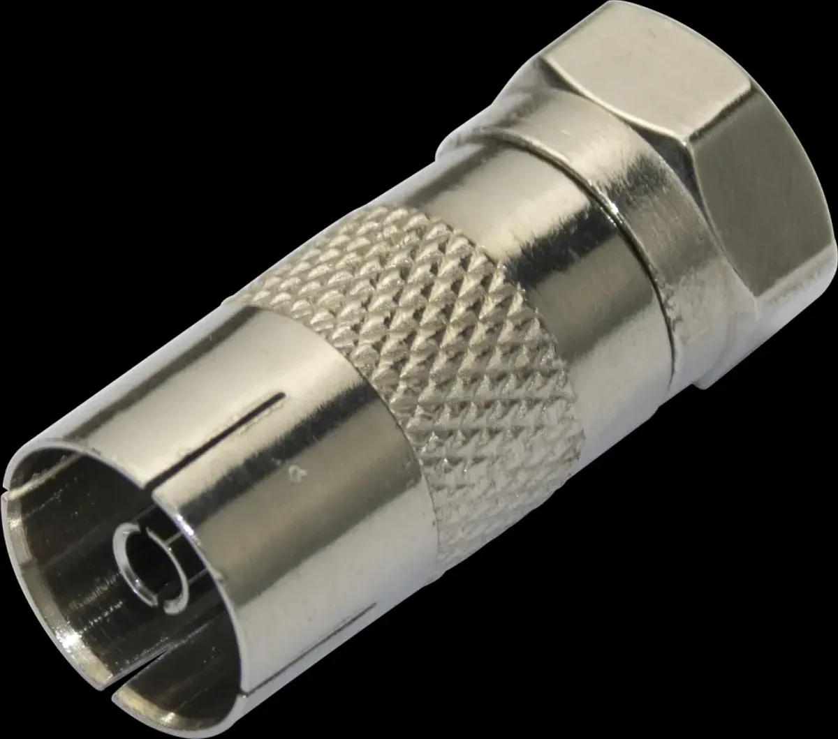 Antenne Overgang fra ICE til F-Kontakt - F-hann/IEC-hunn adapter
