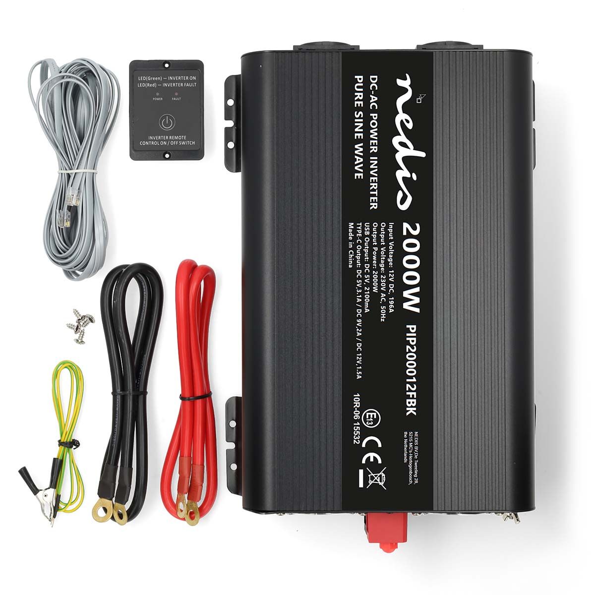 Spenningsomformer 12V DC - 2000Watt