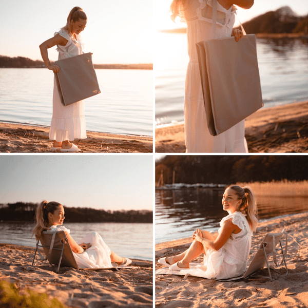 Hovedbilde Strandmatte med Ryggstøtte - Sammenleggbar og ...