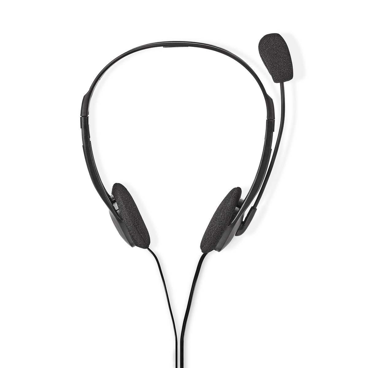 Hodesett med Mickofon til PC, Nettbrett eller Mobil - 2 x 3,5mm Mini-Jack - Nedis