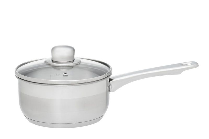 Kasserolle med Glasslokk 1,5 Liter 16 cm – Stålpanne og Sauskjele fra Maku Kitchen Life