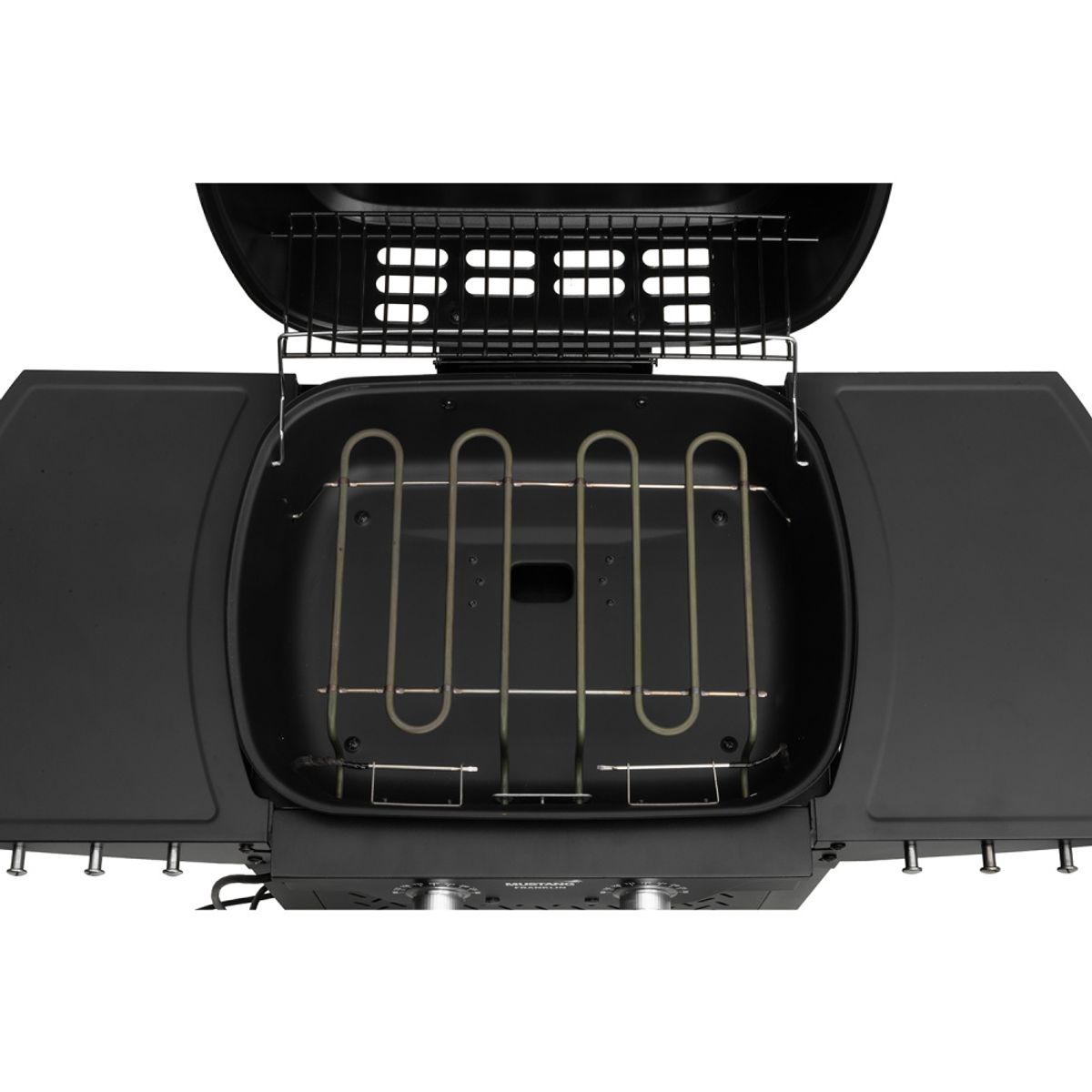 Elektrisk Grill Franklin med Vogn, Grillrist og Stekeplate – 2300W med To Varmesoner - Mustang