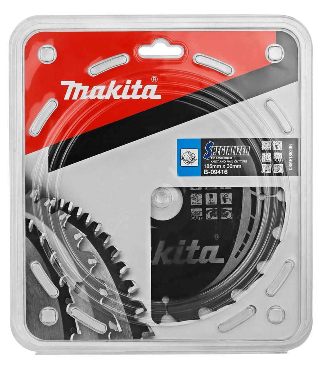 Makita Sirkelsagblad Specialized 185 mm Tre Med Spiker B-09416