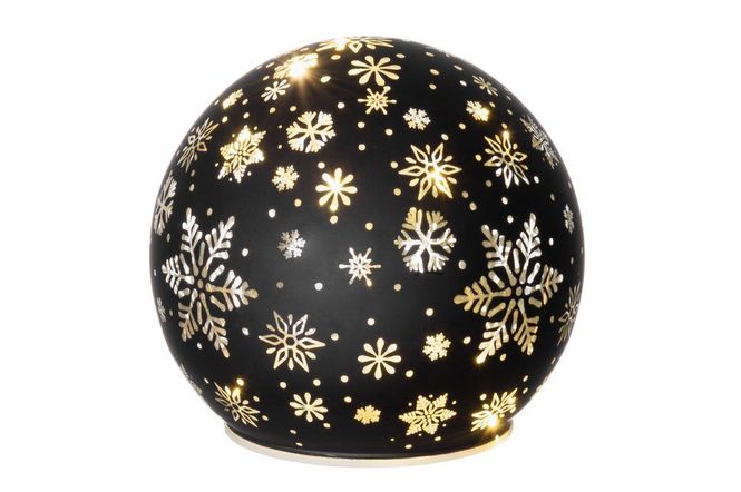 Hovedbilde Glasskule 3D LED Dekorativ Glasskule Snøfnugg 12 ...