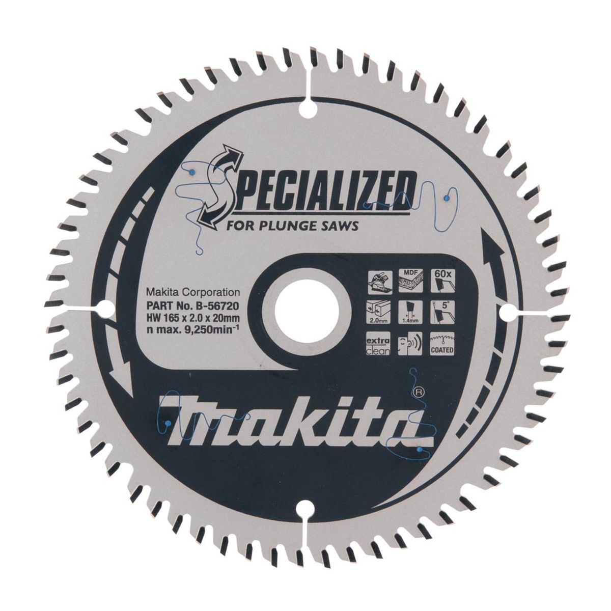 Makita Sirkelsagblad Specialized 165 mm MDF/Laminat B-56720