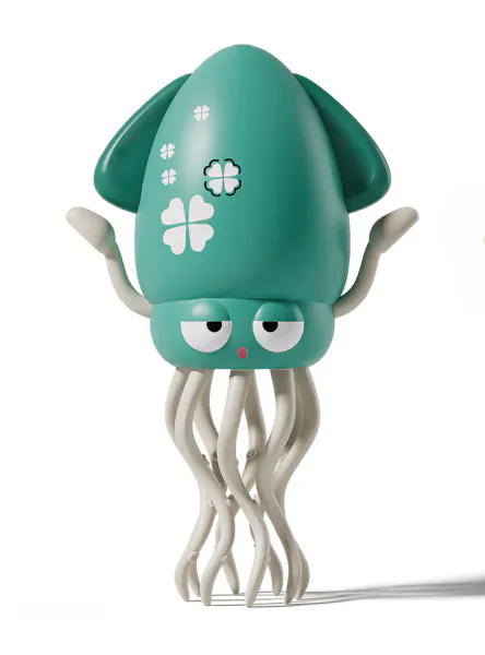Hovedbilde Dancing Squid – Green - Dansende Blekksprut ...