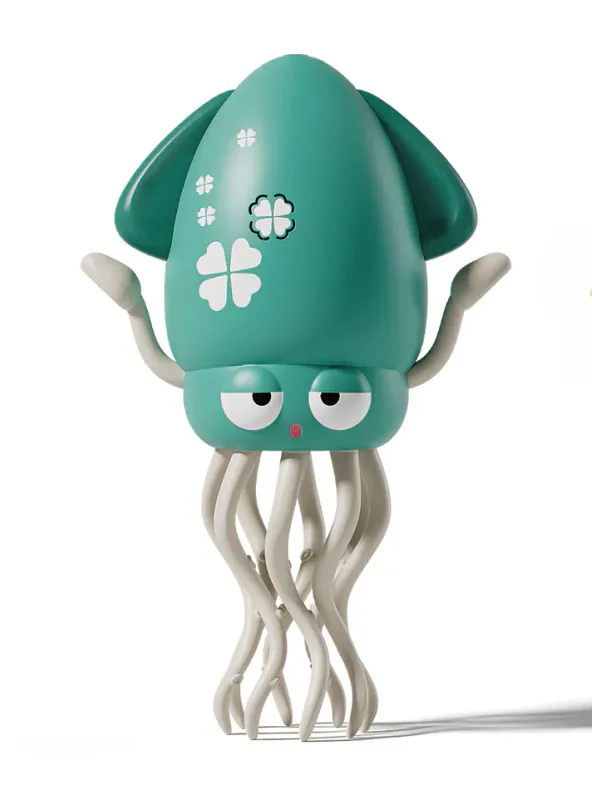 Dancing Squid – Green - Dansende Blekksprut med Musikk