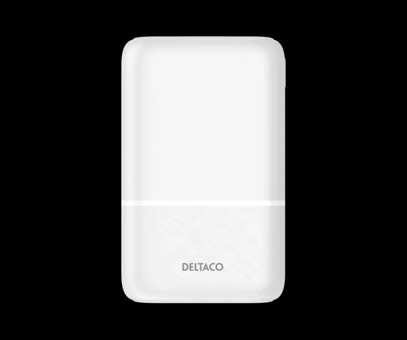 Powerbank - Nødstrøm Deltaco Powerbank - 10000 mAh - Hvit