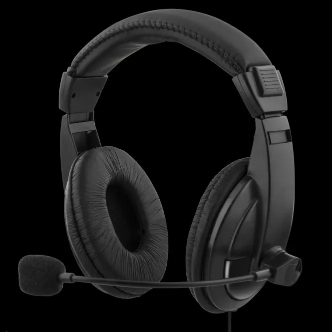Hovedbilde Headset med mikrofon og volumkontroll, 2x 3,5mm ...