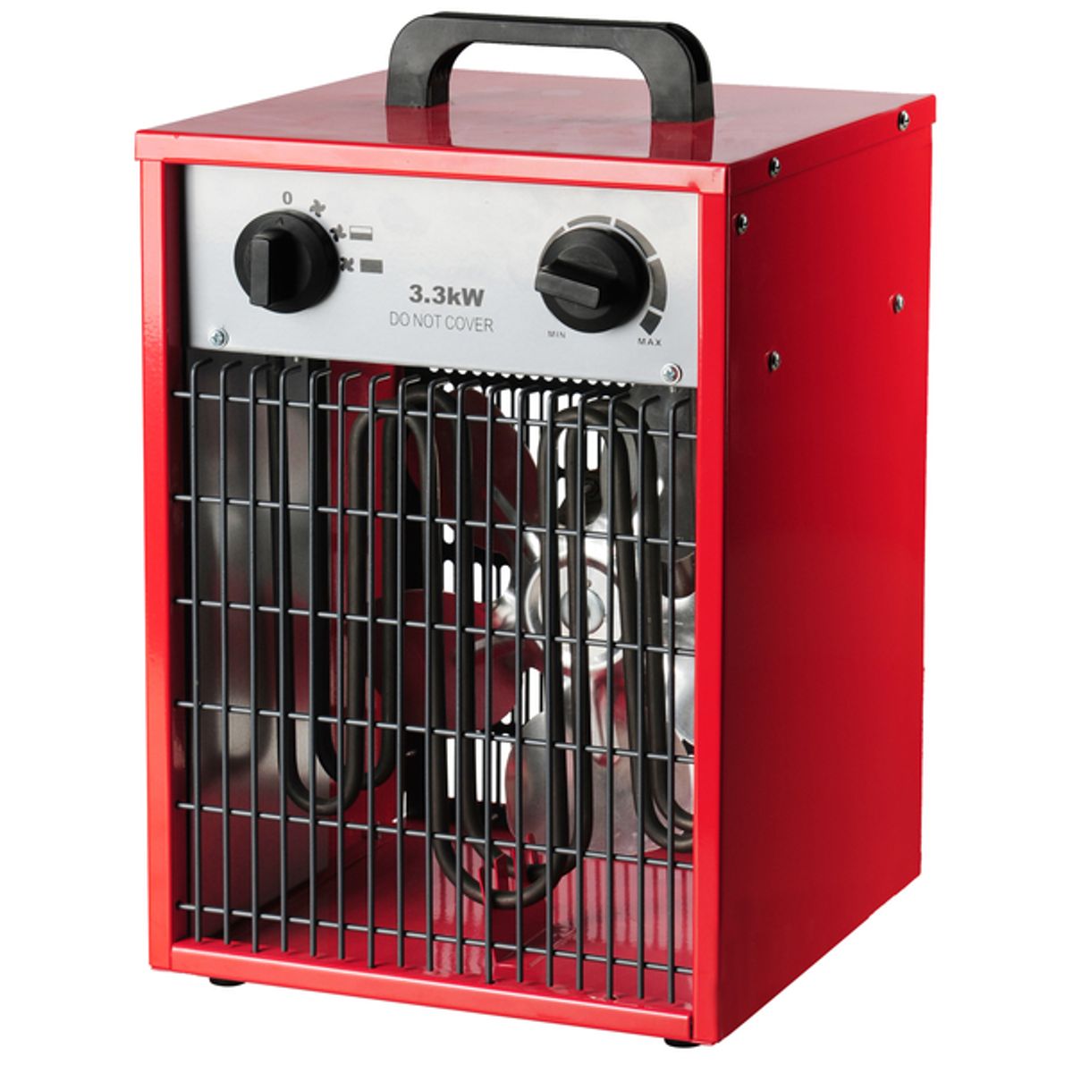 Byggvarmer Vifte 1 Fas 3300 Watt, Proff Ovn med termostat også for Våtrom