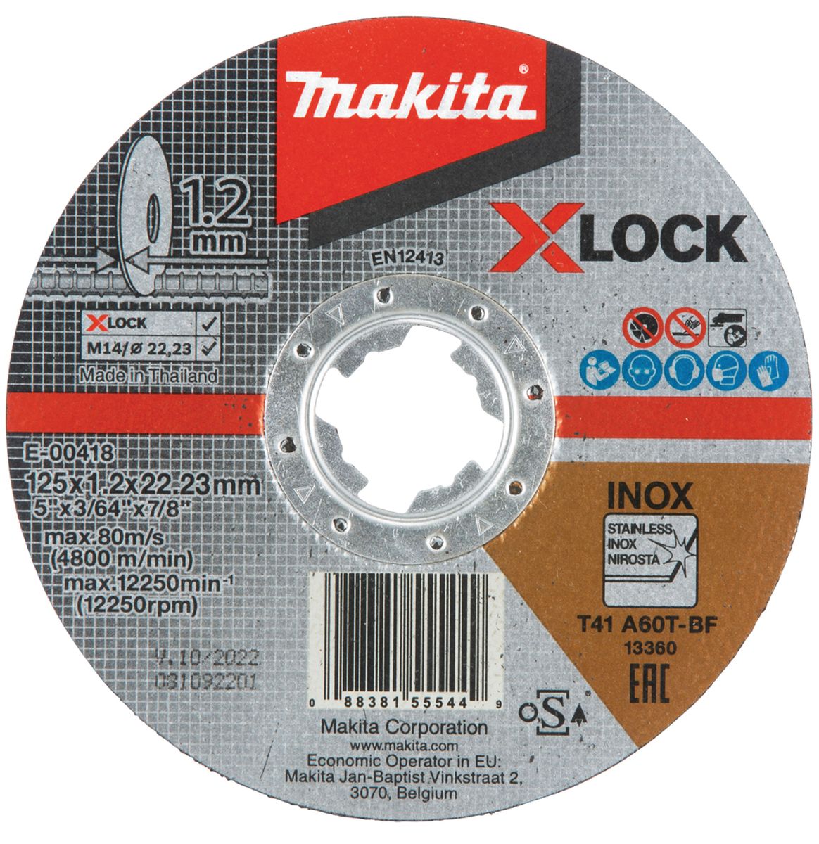 Makita Kappeskive 125 mm X-Lock E-00418