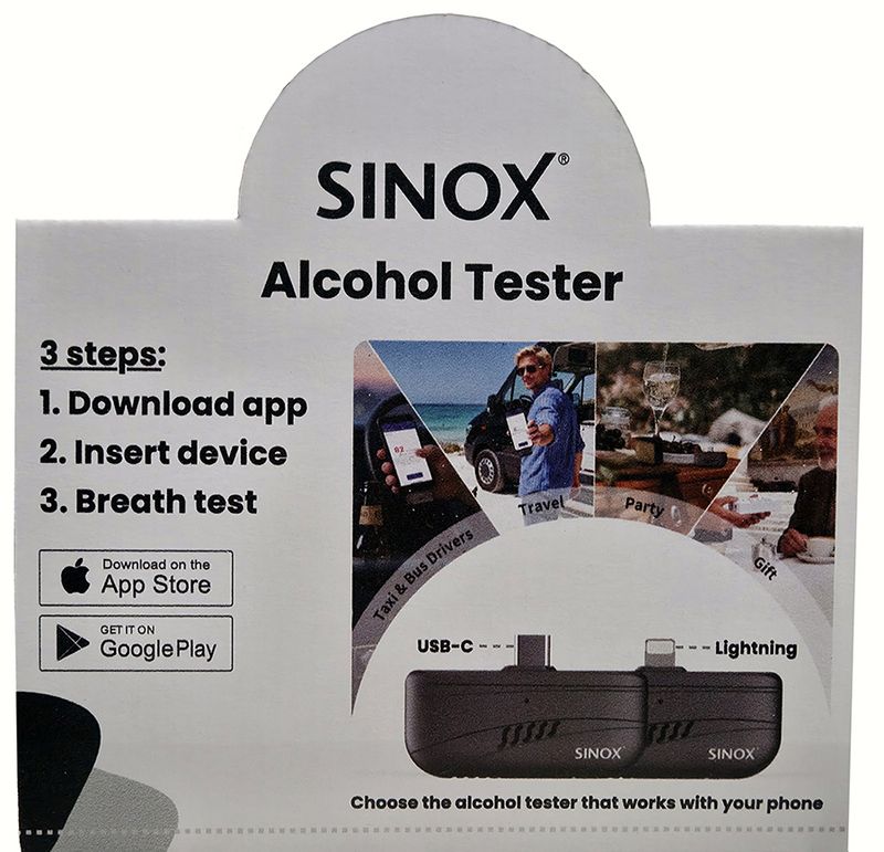 Alkoholtester For Mobiltelefon Med Lightning-plugg