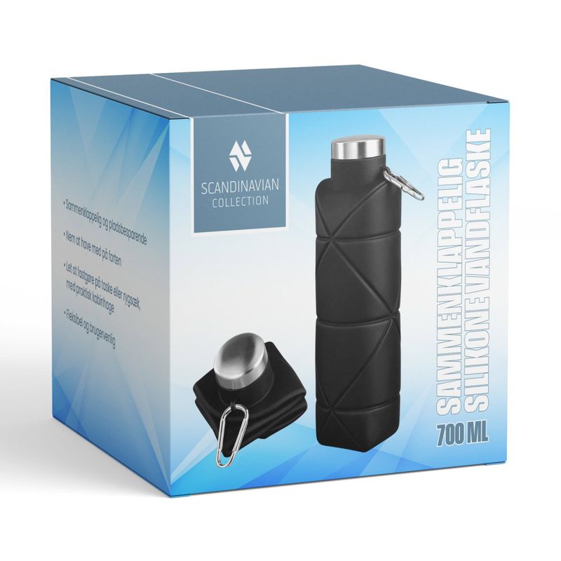 Drikkeflaske - Sammenleggbar silikon-vannflaske – 700 ml