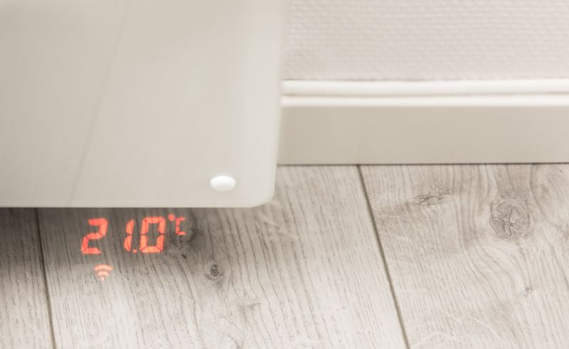 Beha panelovn smartovn med glassfront og Wifi - 1250W - Hvit PGV 12 - Norskutviklet varmeovn