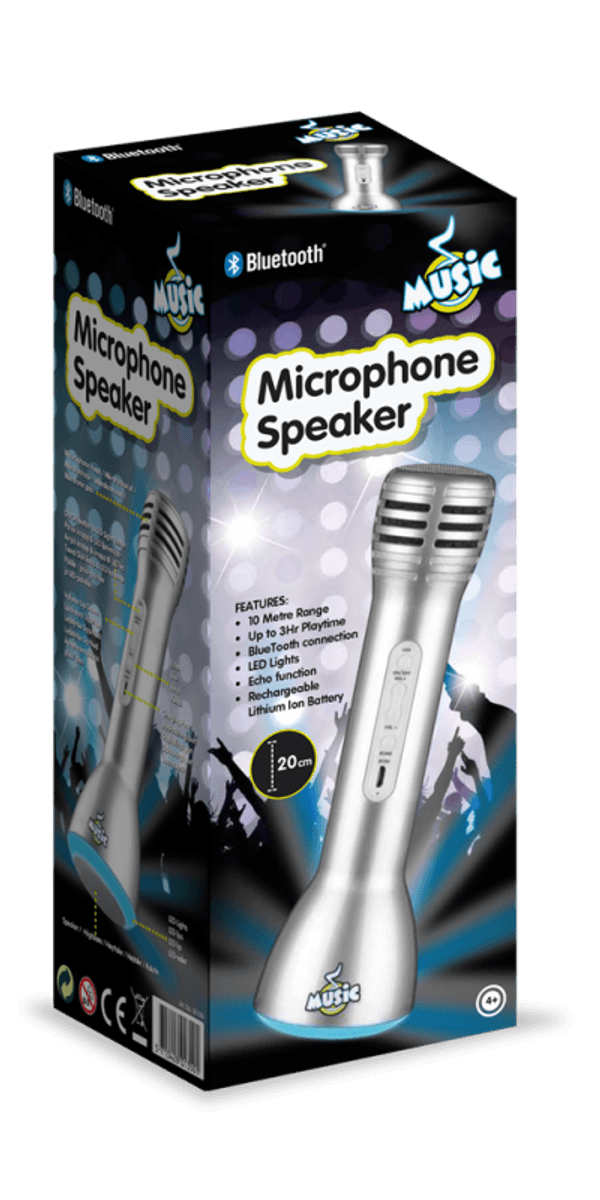 Mikrofon med Høyttaler og Bluetooth - Oppladbart Batteri - Scenen er Din på Karaoke