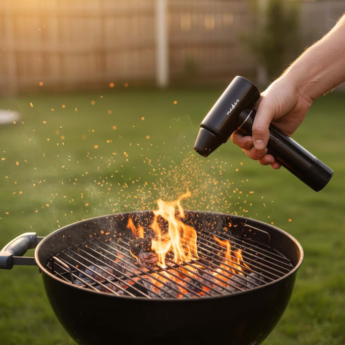 Trådløs turboluftblåser - Luftpistol med 5 dyser